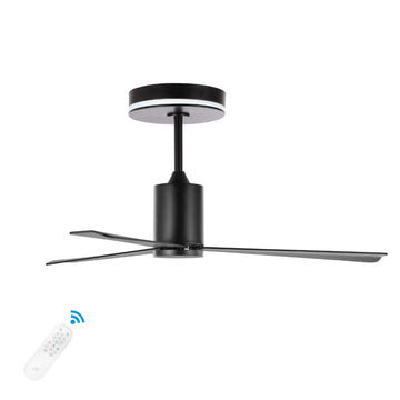 Levi 52" 1-Light Contemporary Minimalist 6-Speed Iron Height Adjustable Integrated LED Ceiling Fan with Remote - JONATHAN Y